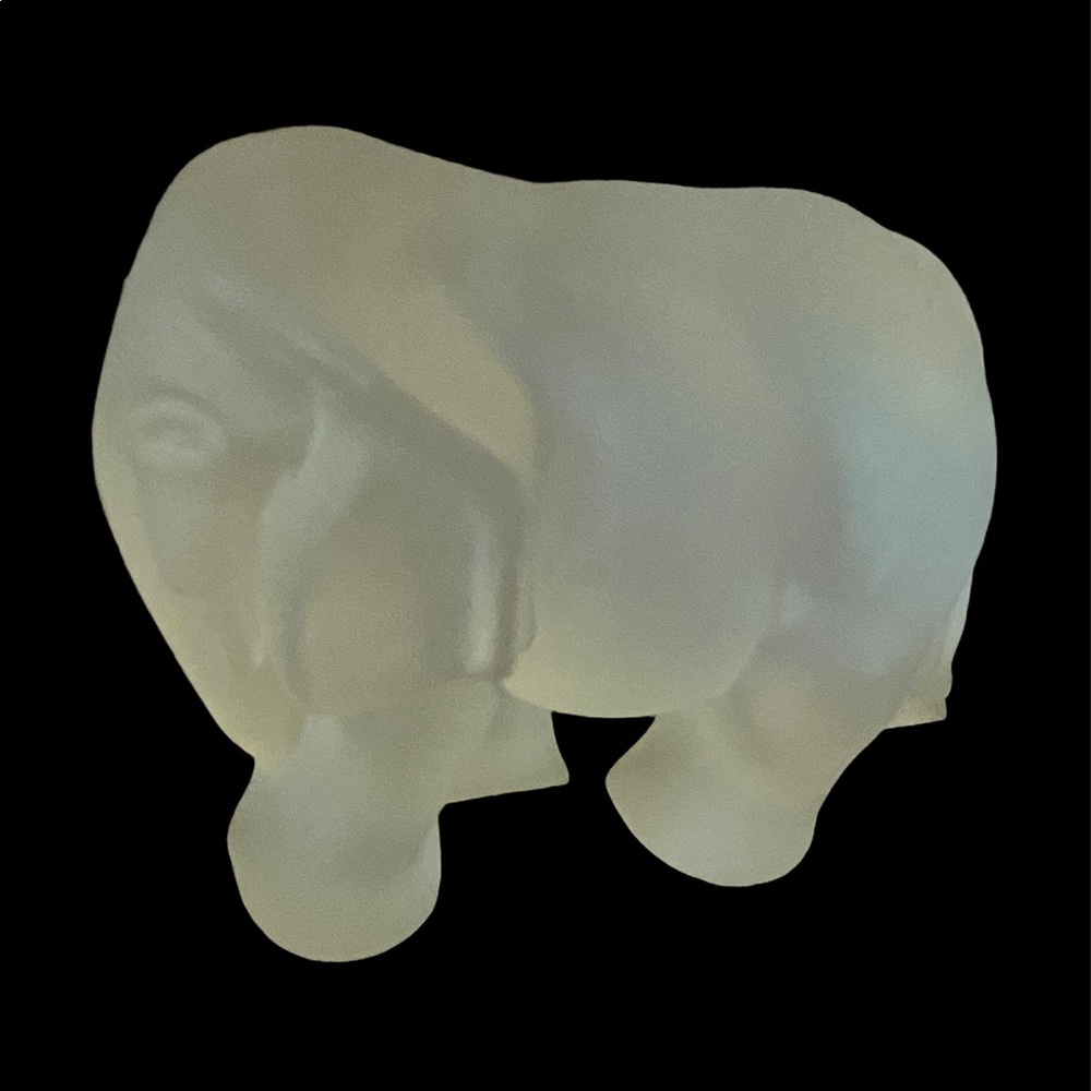 Frosted Elephant Statue Vintage PG